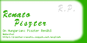 renato piszter business card