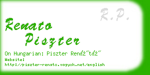 renato piszter business card